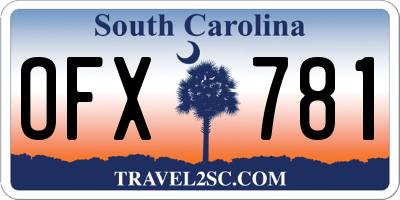 SC license plate OFX781
