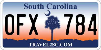 SC license plate OFX784