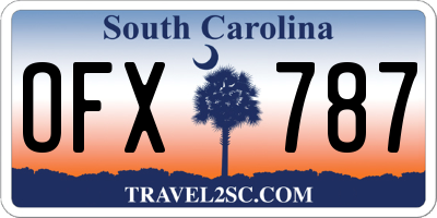 SC license plate OFX787
