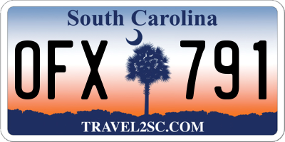 SC license plate OFX791