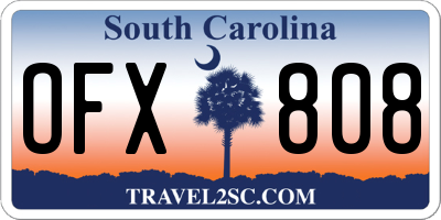 SC license plate OFX808