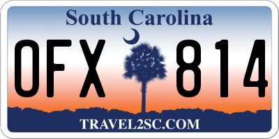 SC license plate OFX814