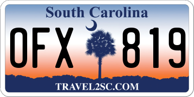 SC license plate OFX819