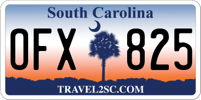 SC license plate OFX825