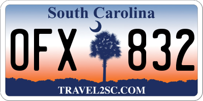 SC license plate OFX832