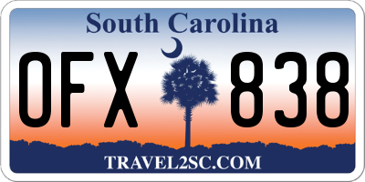 SC license plate OFX838