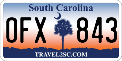 SC license plate OFX843