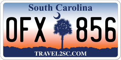 SC license plate OFX856