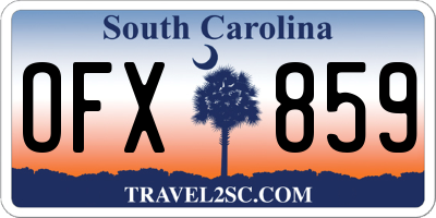 SC license plate OFX859