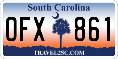 SC license plate OFX861