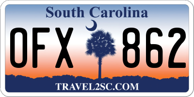 SC license plate OFX862