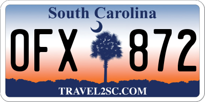 SC license plate OFX872