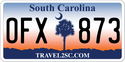 SC license plate OFX873