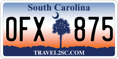 SC license plate OFX875