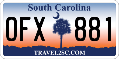 SC license plate OFX881