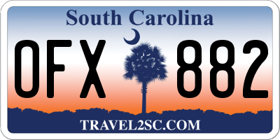 SC license plate OFX882