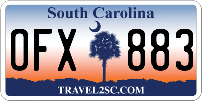 SC license plate OFX883