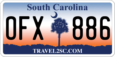 SC license plate OFX886