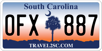 SC license plate OFX887