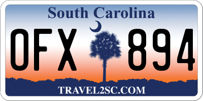 SC license plate OFX894