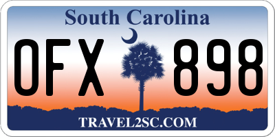 SC license plate OFX898