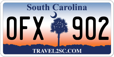 SC license plate OFX902