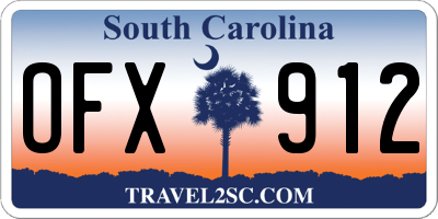 SC license plate OFX912