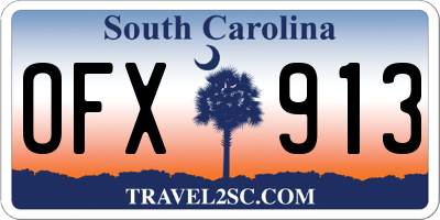 SC license plate OFX913