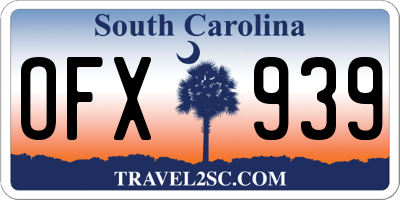 SC license plate OFX939