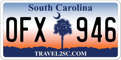 SC license plate OFX946