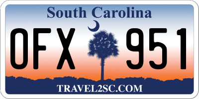 SC license plate OFX951