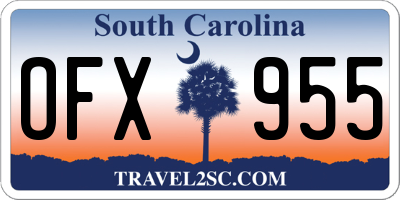 SC license plate OFX955