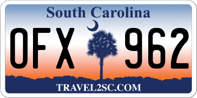 SC license plate OFX962