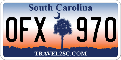 SC license plate OFX970