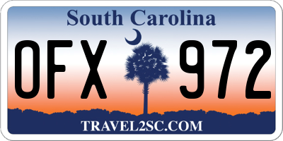 SC license plate OFX972
