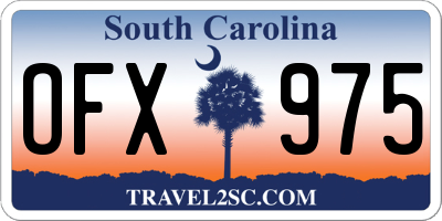 SC license plate OFX975