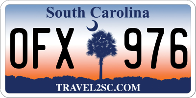 SC license plate OFX976