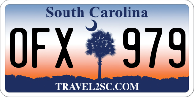 SC license plate OFX979