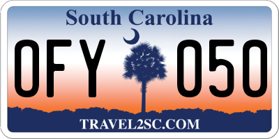 SC license plate OFY050
