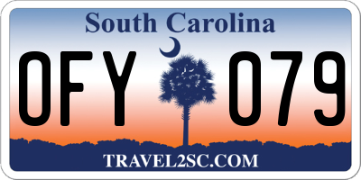 SC license plate OFY079