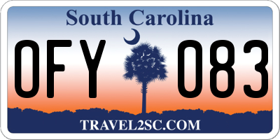 SC license plate OFY083