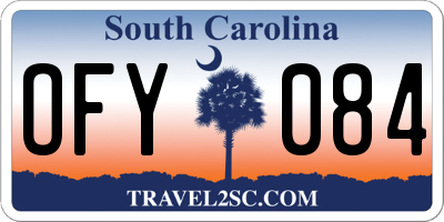 SC license plate OFY084