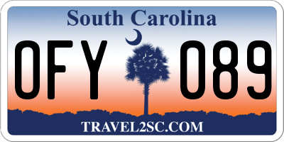 SC license plate OFY089