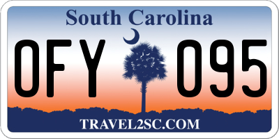 SC license plate OFY095