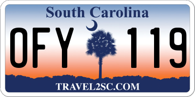 SC license plate OFY119