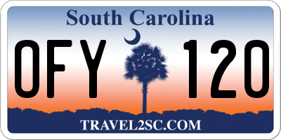 SC license plate OFY120