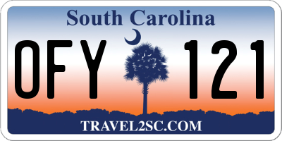 SC license plate OFY121