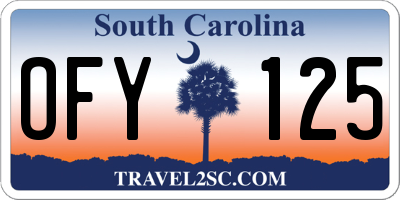 SC license plate OFY125