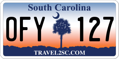 SC license plate OFY127