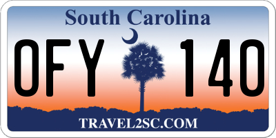 SC license plate OFY140